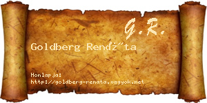 Goldberg Renáta névjegykártya